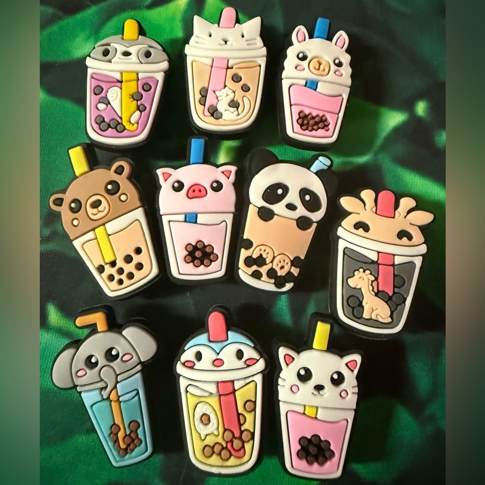 10 Animals With Drinks Croc Charms Jibbit Shoe Charm Disney Croc Charms